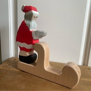 Holztiger Santa Claus & Santa Sleigh | Hard to Find | Wood | Hand Painted